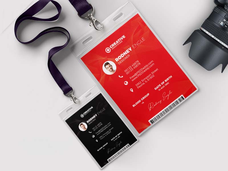 mẫu thẻ đeo thiết kế bởi creative studio