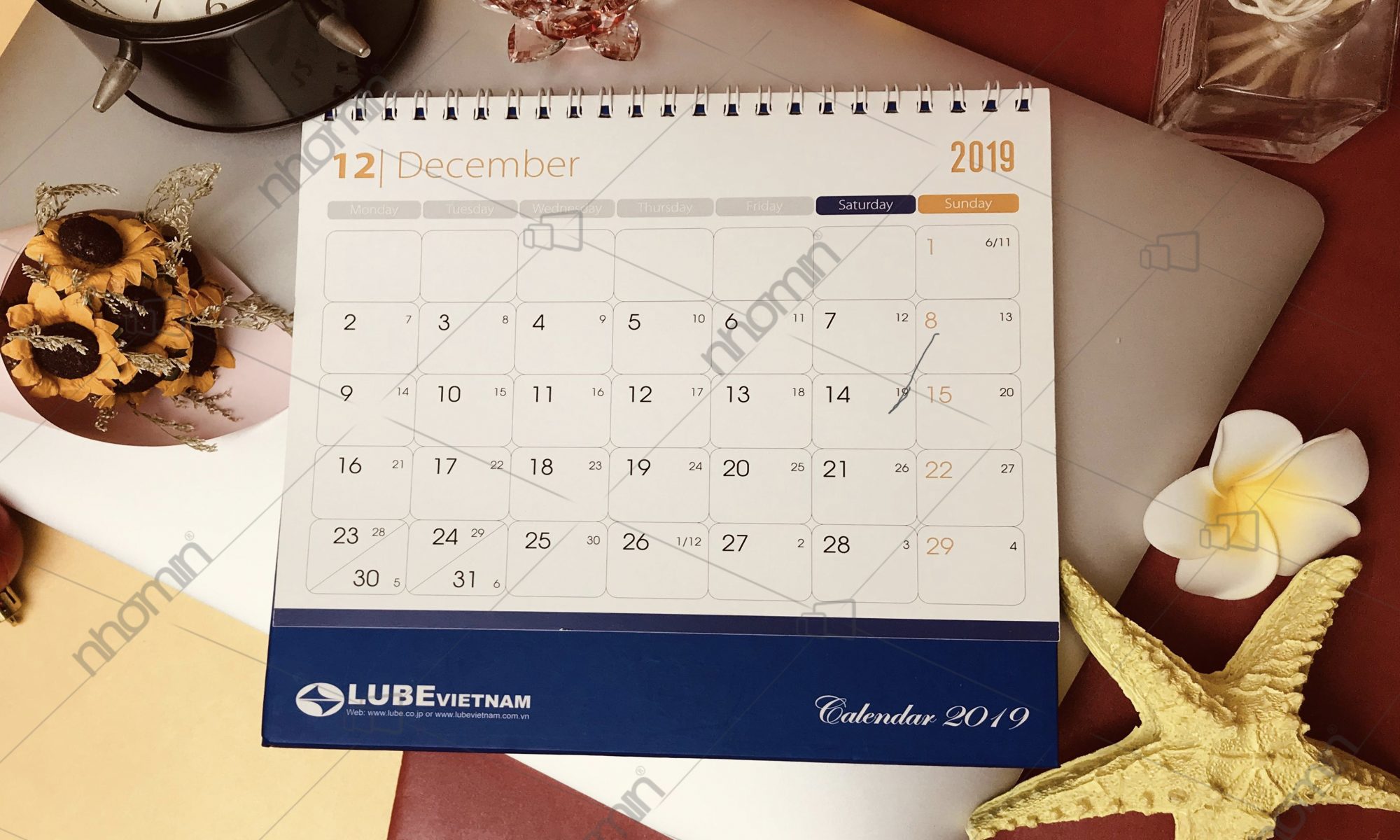 Sản phẩm lịch để bàn 2019 Sản xuất tại Nhóm In Gleap
