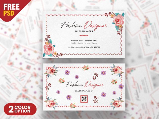 Fashion Designer Business Card Design PSD