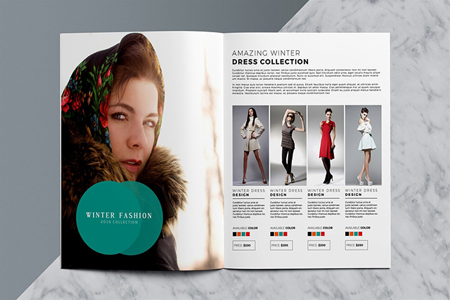 Catalogue giới thiệu về bộ sưu tập váy của Winter Fashion