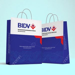 maẫu túi giấy của ngân hàng BIDV